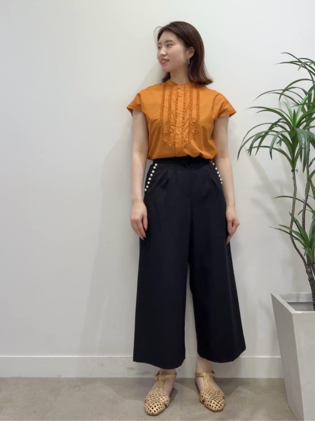 Suma Una本部スタッフさんの「SunaUna｜◆【ウエストゴム】ガウチョパンツ」を使ったコーディネート