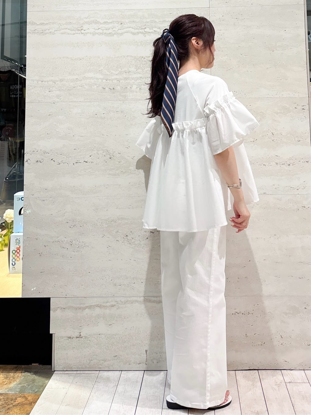 かほさんの「OPAQUE.CLIP｜◆《SS-LLsize》ストレッチバギーデニム【洗濯機洗い可】」を使ったコーディネート