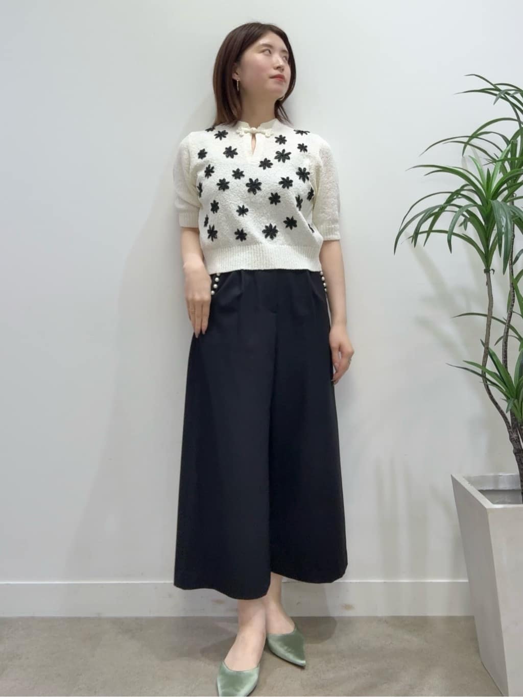 Suma Una本部スタッフさんの「SunaUna｜◆【ウエストゴム】ガウチョパンツ」を使ったコーディネート
