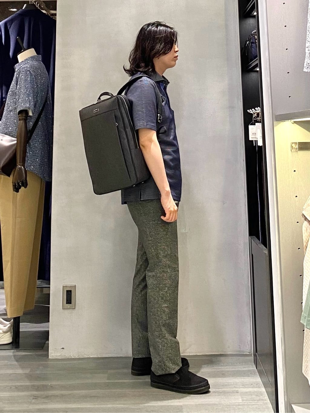 nishiさんの「TAKEO KIKUCHI｜【抗菌防臭／9色5サイズ展開】ハニカムメランジ ポロシャツ」を使ったコーディネート