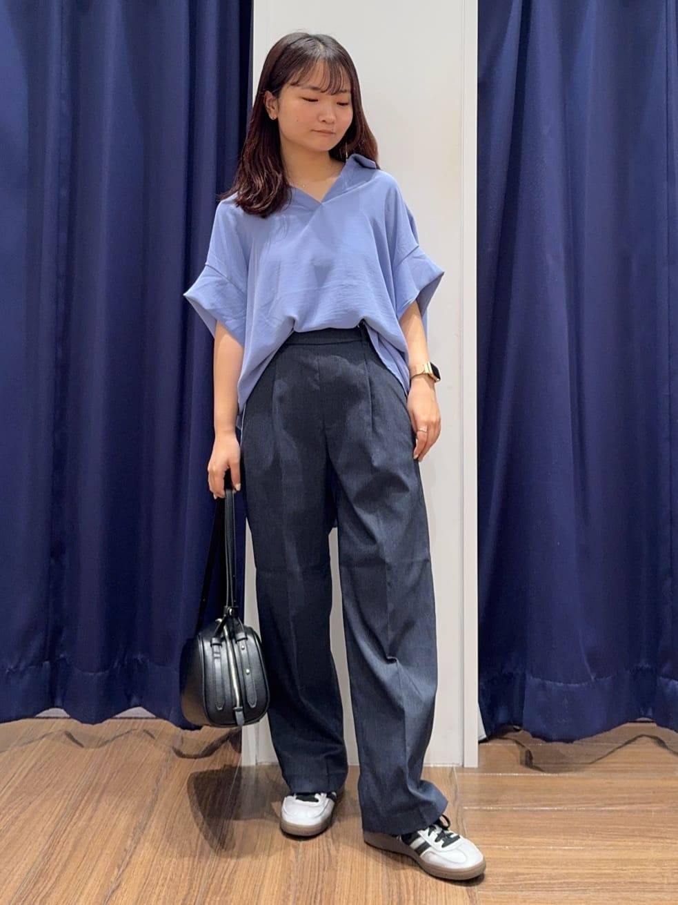 cherryさんの「THE SHOP TK｜◆スキッパーシャツ【防シワ/接触冷感/洗濯機OK/セットアップ可】」を使ったコーディネート