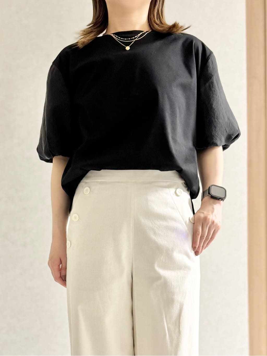 sayuさんの「UNTITLED｜【ステンレス】レイヤードチェーンネックレス」を使ったコーディネート