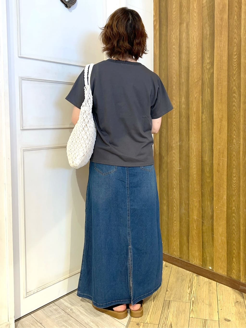 yuriyuriさんの「SHOO･LA･RUE｜【S-LL】コーデの主役になる コード刺繍デザインＴシャツ」を使ったコーディネート