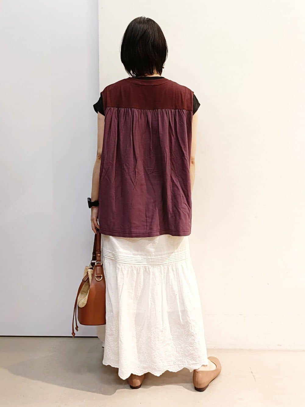 あんさんの「THE SHOP TK｜異素材切替フォトプリントTシャツ【洗える】」を使ったコーディネート
