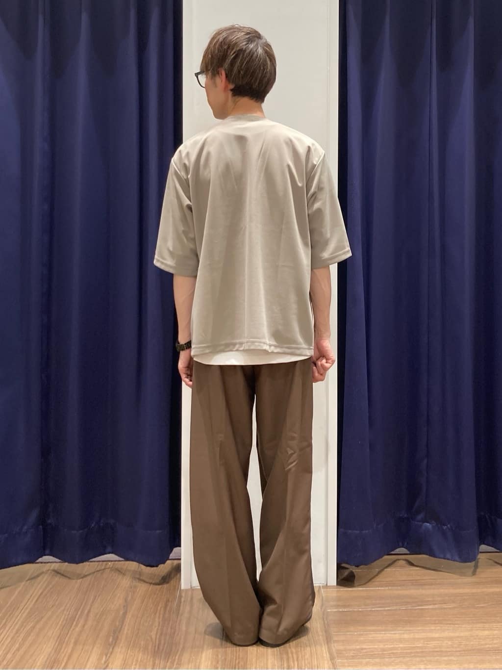 つーじーさんの「THE SHOP TK｜五分袖カーディガン+半袖Tシャツセットアイテム 洗濯機OK」を使ったコーディネート