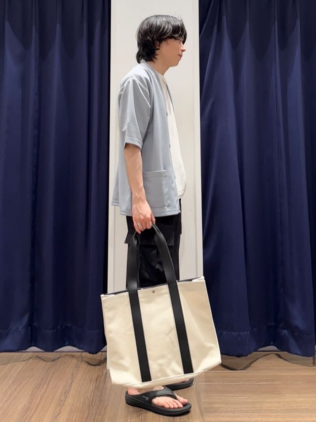 Tightさんの「THE SHOP TK｜ツイルステッチ半袖カーディガン【洗濯機OK/接触冷感】」を使ったコーディネート