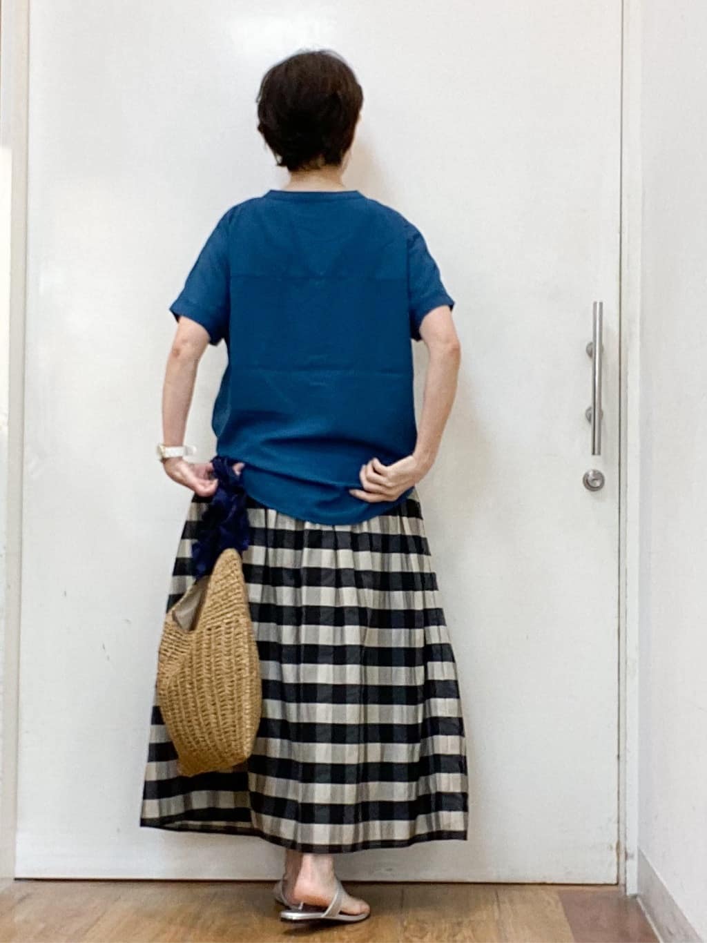 みぃさんの「SHOO･LA･RUE｜【洗える/プチプラ】大人の抜け感をプラスする バンドカラーシャツ」を使ったコーディネート