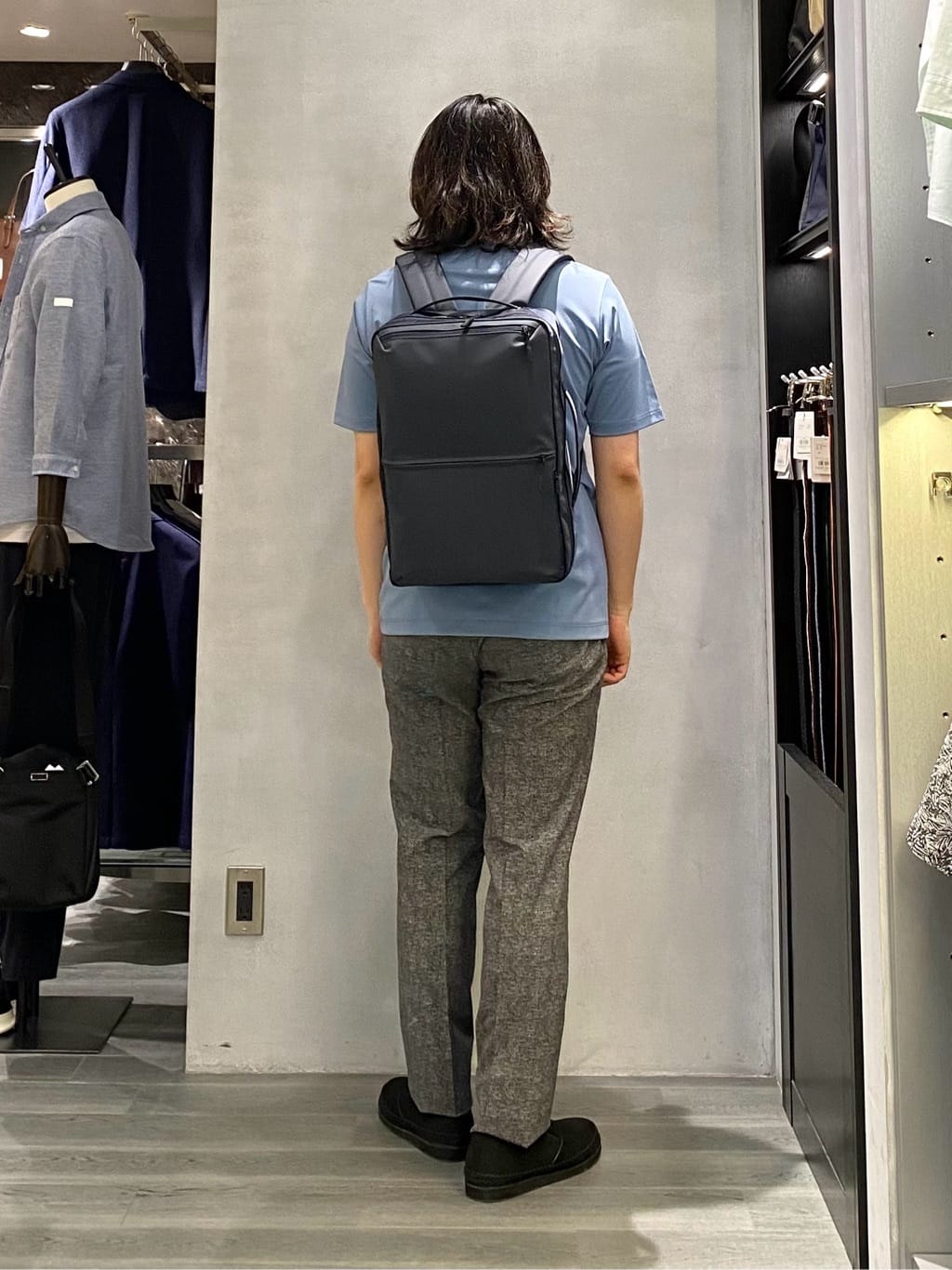 nishiさんの「TAKEO KIKUCHI｜【抗菌防臭】COOL DOTS（R）ドビープリント ジャケット」を使ったコーディネート
