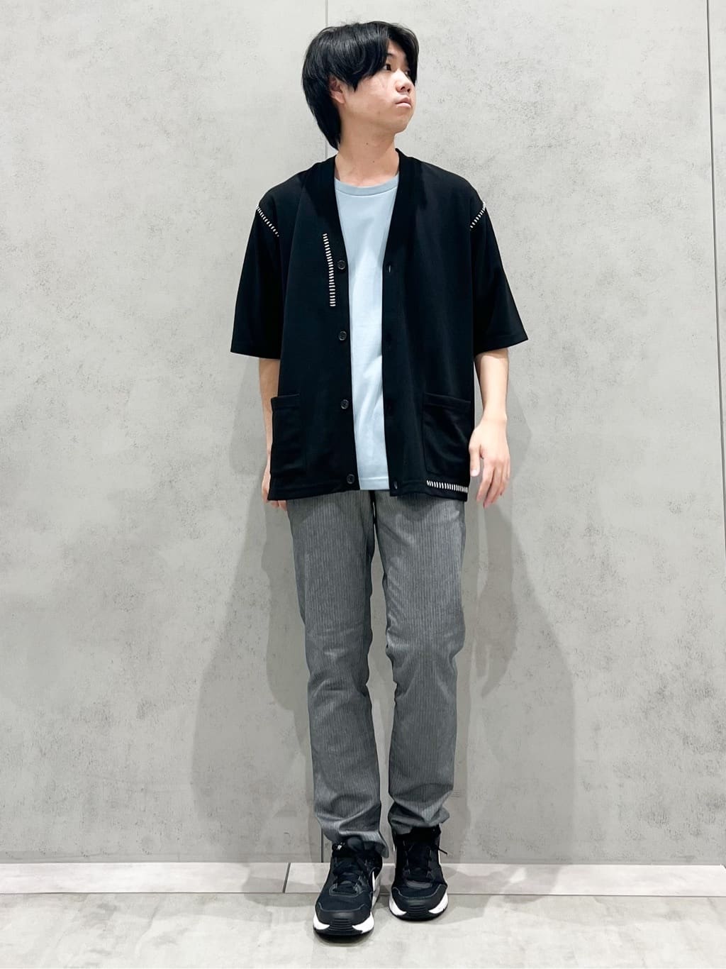 SHI-MAさんの「THE SHOP TK｜ツイルステッチ半袖カーディガン【洗濯機OK/接触冷感】」を使ったコーディネート