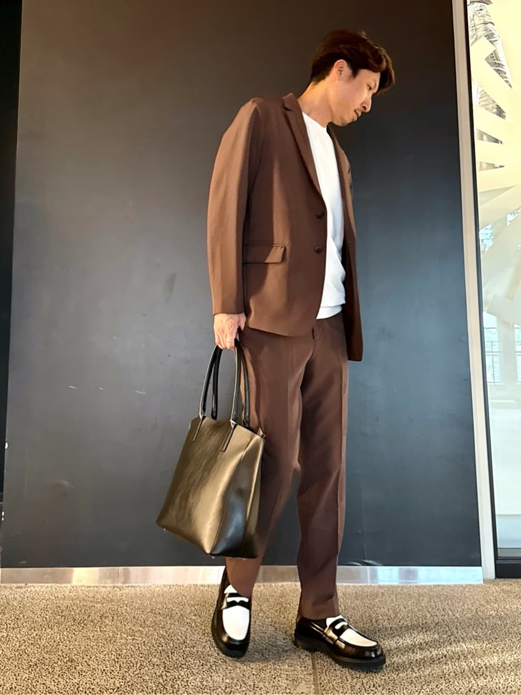 HARUさんの「tk.TAKEO KIKUCHI｜シングルトートバッグ【ON／OFF兼用】」を使ったコーディネート