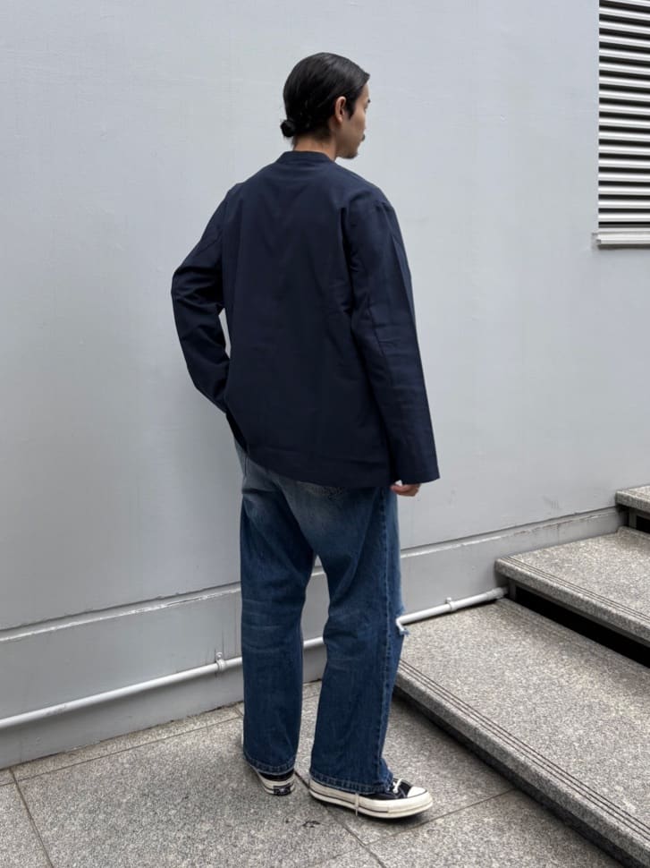 北浦歩大さんの「tk.TAKEO KIKUCHI｜◆【WEB限定 マシンウォッシャブル】機能性エアリードライノーカラーセットアップ/ノーカラージャケッ」を使ったコーディネート