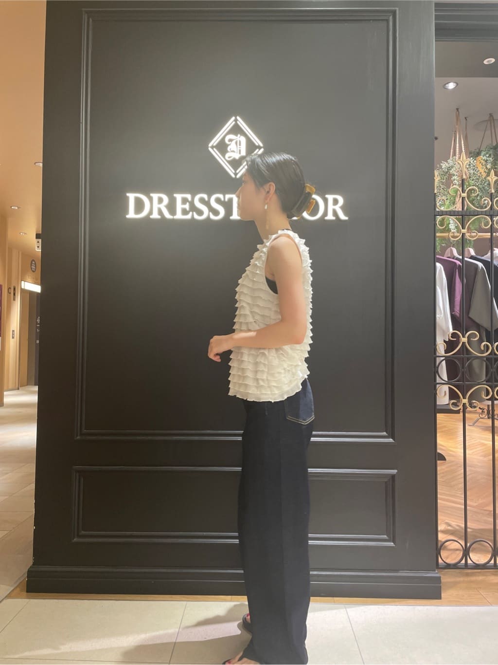 Karinさんの「DRESSTERIOR｜provoke（プロヴォーク）【別注】 フリフリ タンクトップ」を使ったコーディネート