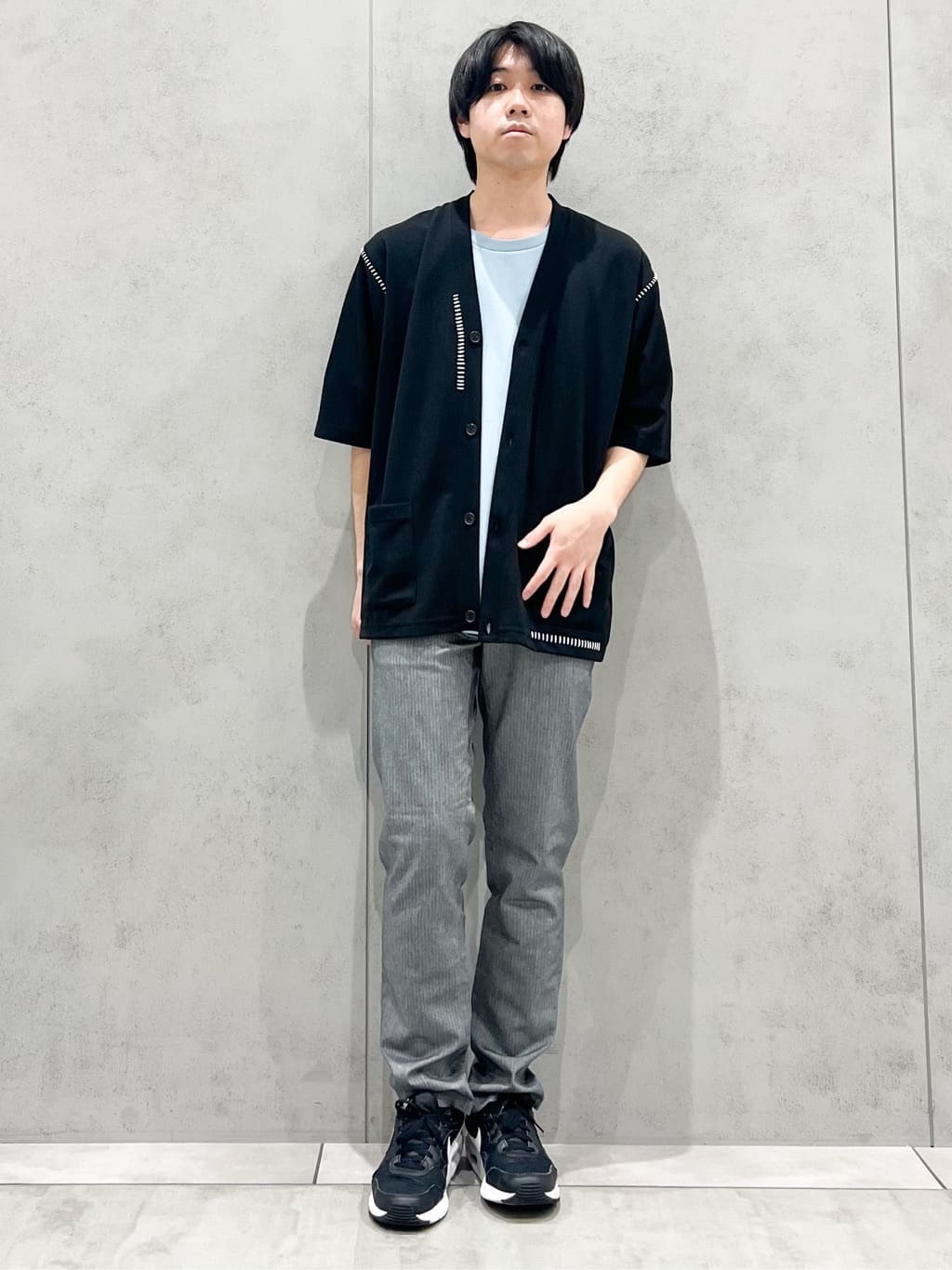 SHI-MAさんの「THE SHOP TK｜ツイルステッチ半袖カーディガン【洗濯機OK/接触冷感】」を使ったコーディネート