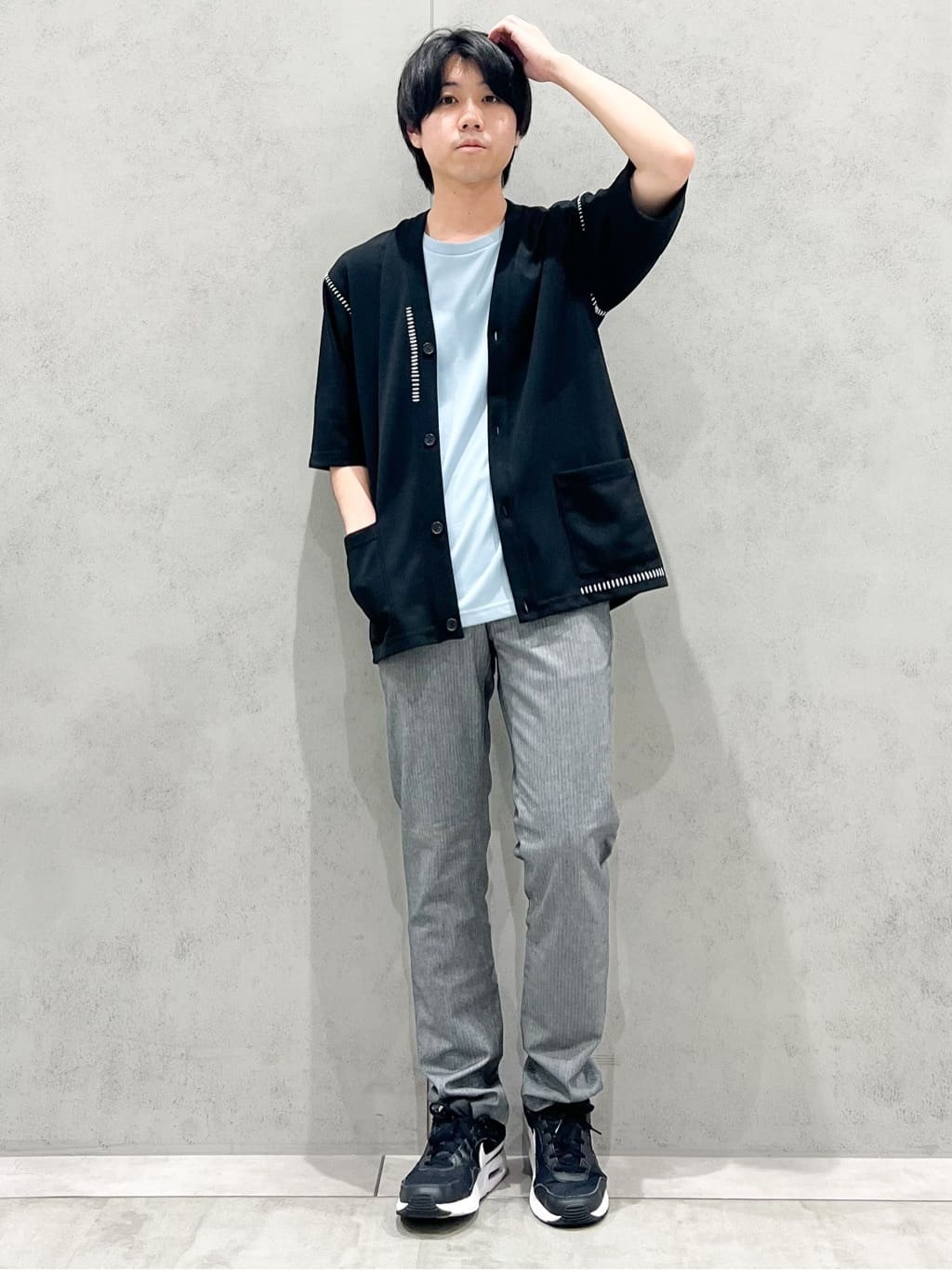 SHI-MAさんの「THE SHOP TK｜ツイルステッチ半袖カーディガン【洗濯機OK/接触冷感】」を使ったコーディネート