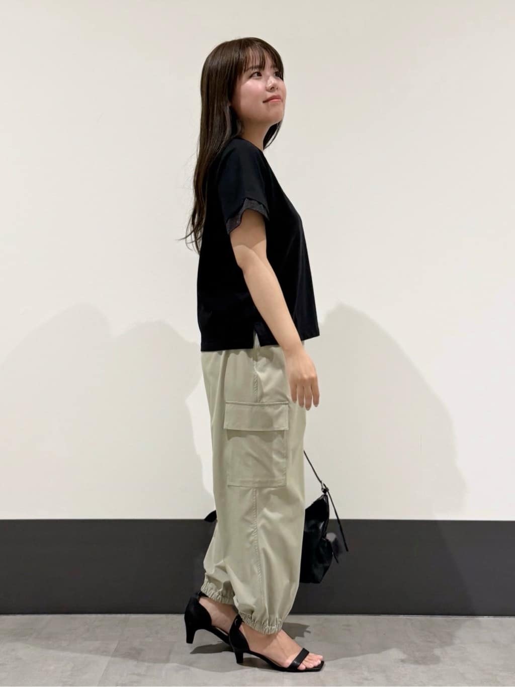 macchaさんの「THE SHOP TK｜【ひんやり/UV/洗濯機OK】袖シアーTシャツ」を使ったコーディネート