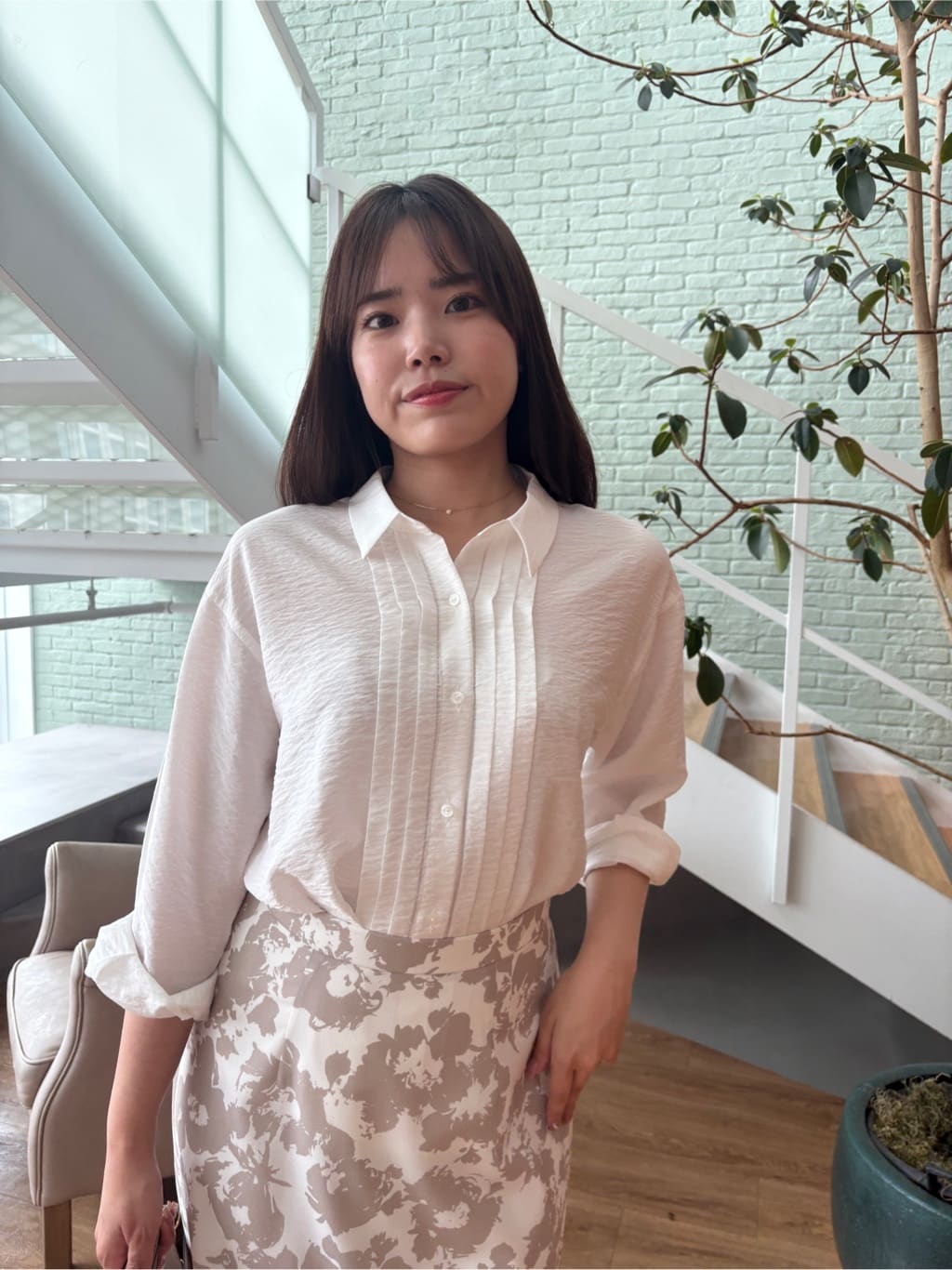 MISAKIさんの「COUP DE CHANCE｜【手洗い可】タックデザインブラウス」を使ったコーディネート