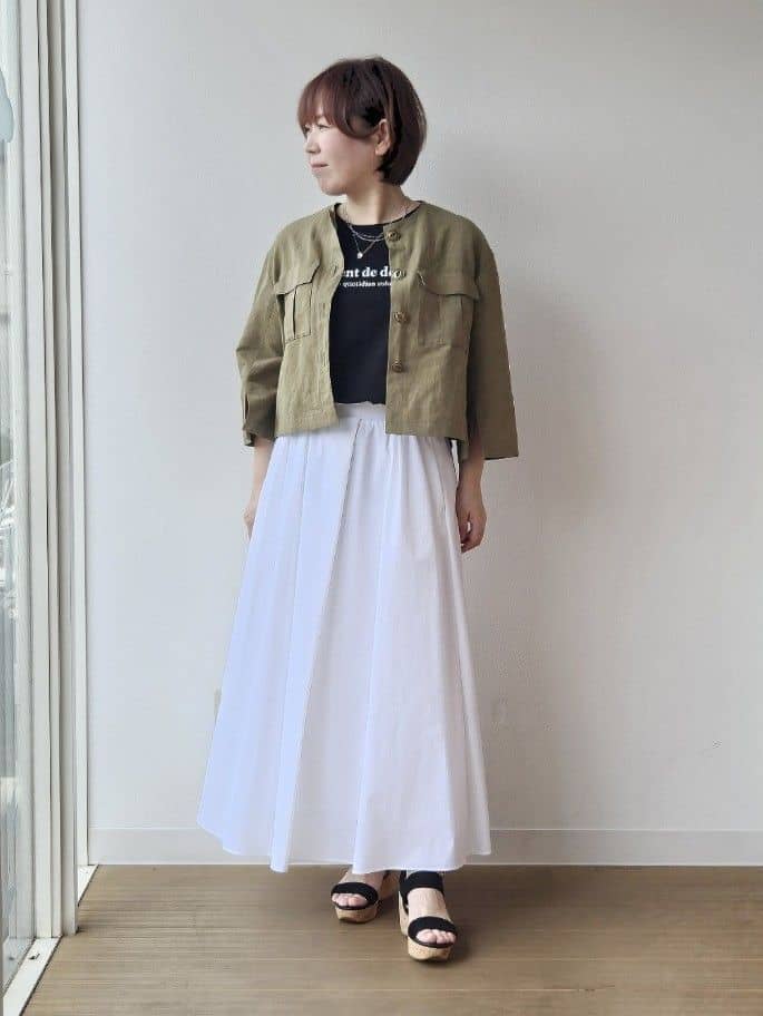 やじまさんの「UNTITLED｜【ステンレス】レイヤードチェーンネックレス」を使ったコーディネート
