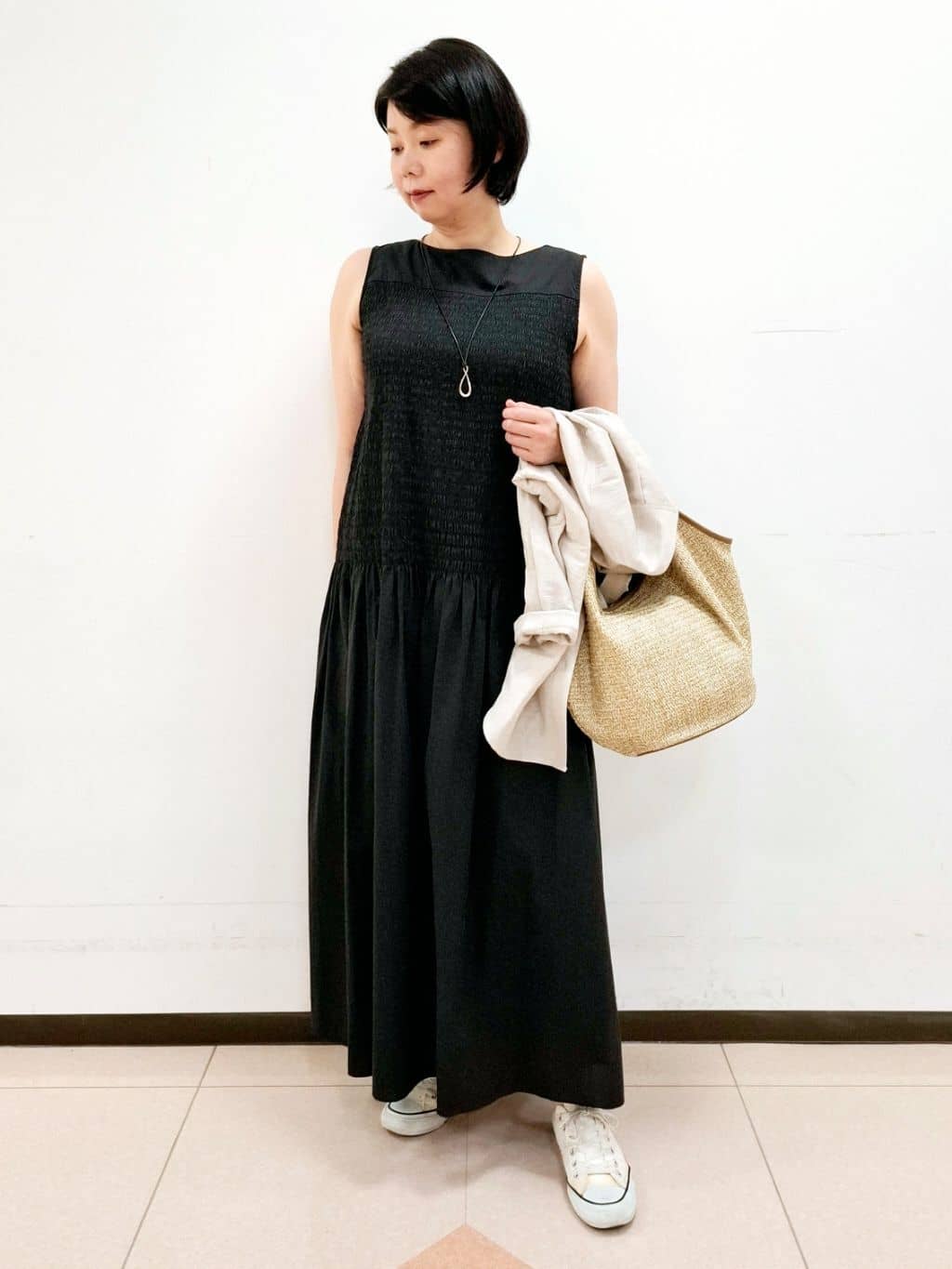 ねぎさんの「UNTITLED｜◆グラストップネックレス」を使ったコーディネート