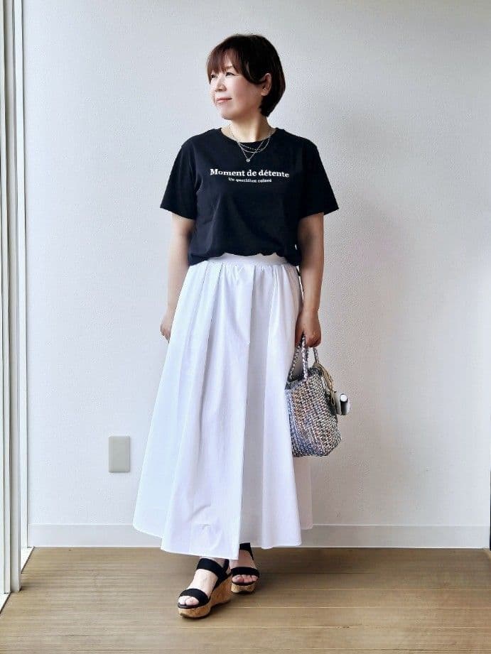 やじまさんの「UNTITLED｜【ステンレス】レイヤードチェーンネックレス」を使ったコーディネート