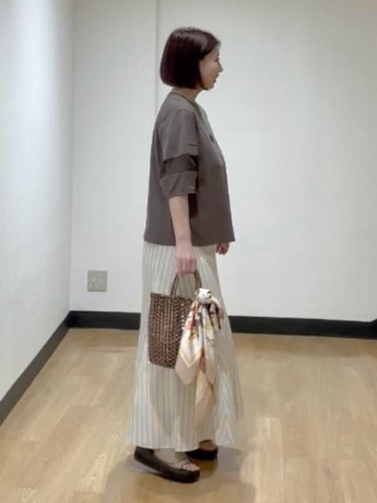 MIKIKOさんの「UNTITLED｜◆【二の腕カバー/接触冷感】袖オーガンジープルオーバー」を使ったコーディネート