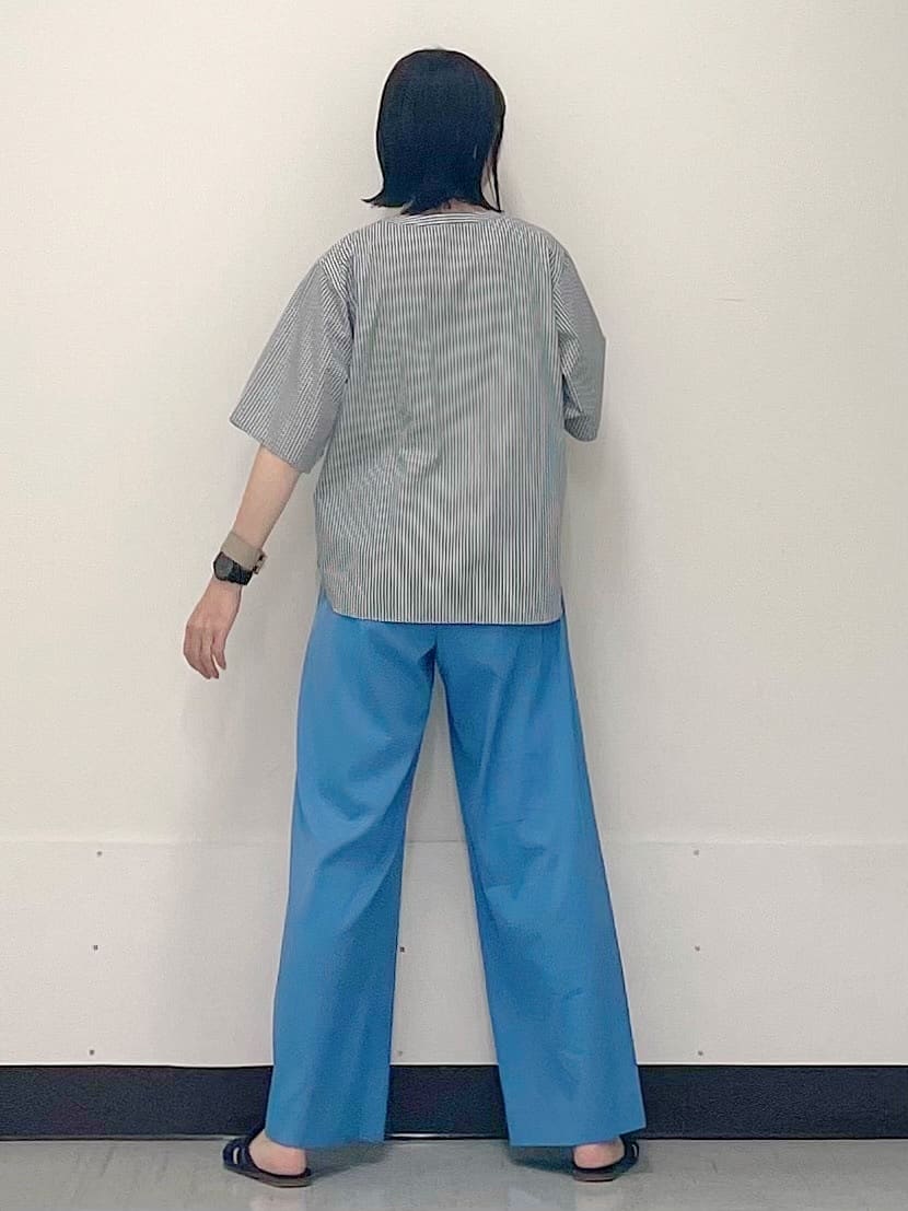 ikueさんの「INDIVI｜【洗える】胸元タックフリルブラウス」を使ったコーディネート