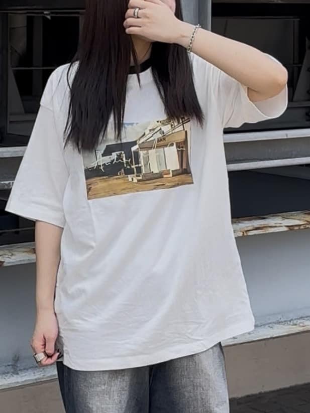 ミヅキさんの「tk.TAKEO KIKUCHI｜◆アンドリューマクリア フォトTシャツ」を使ったコーディネート