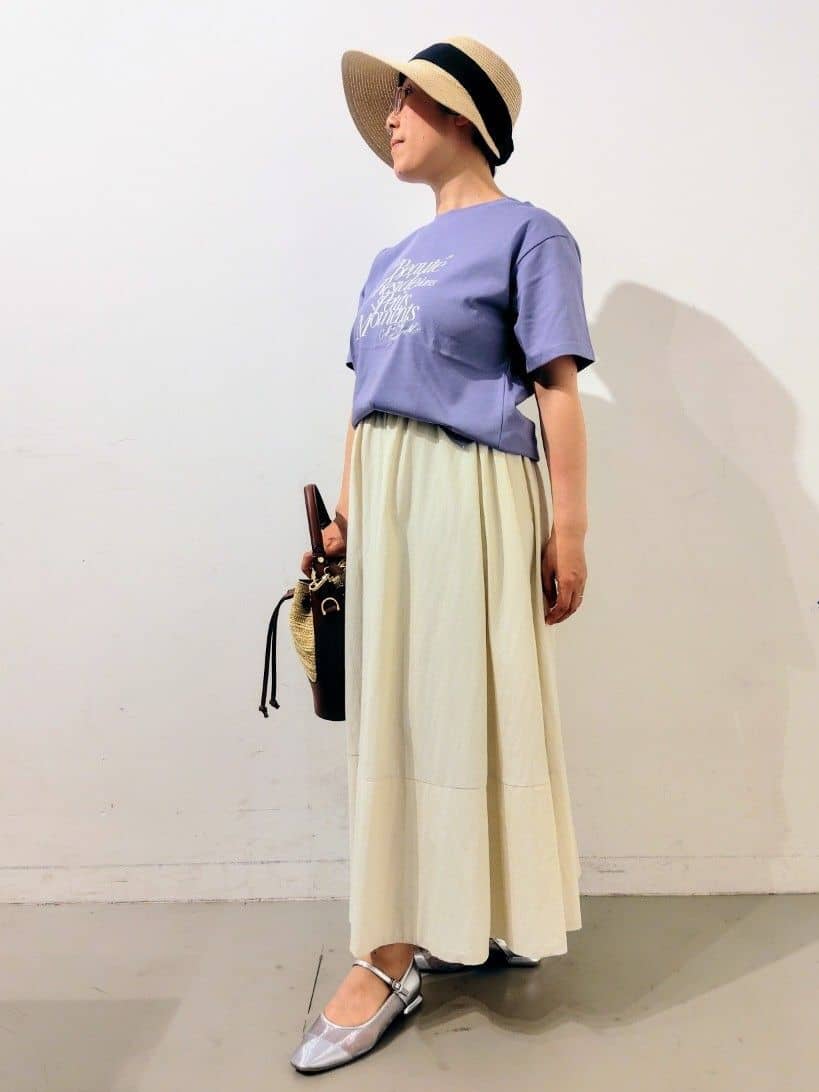 kodamaさんの「THE SHOP TK｜つば広雑材ハット」を使ったコーディネート