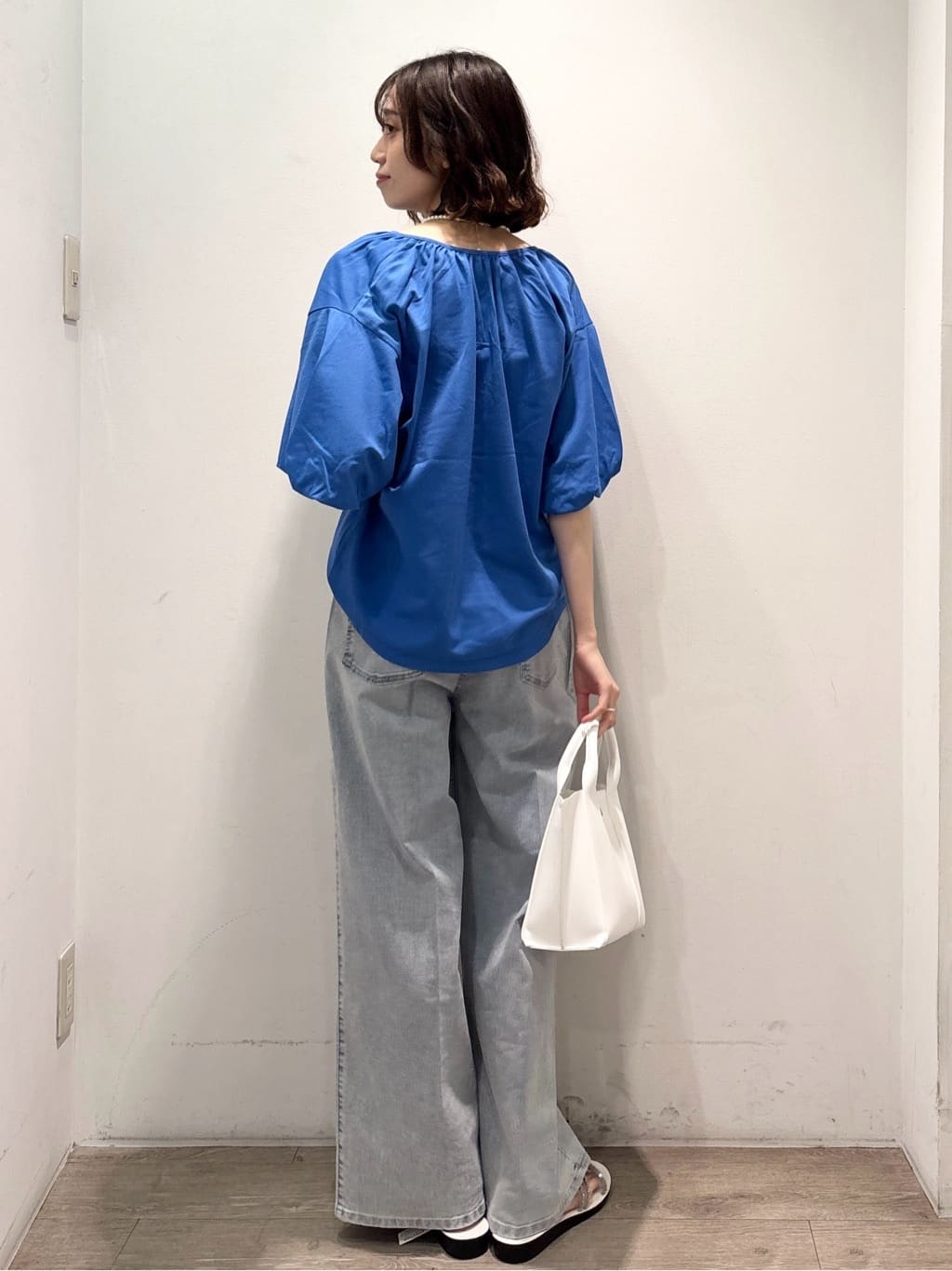 ぶまりんさんの「OPAQUE.CLIP｜バルーンスリーブトップス／セットアップ対応【UVケア／接触冷感／洗濯機洗い可】」を使ったコーディネート