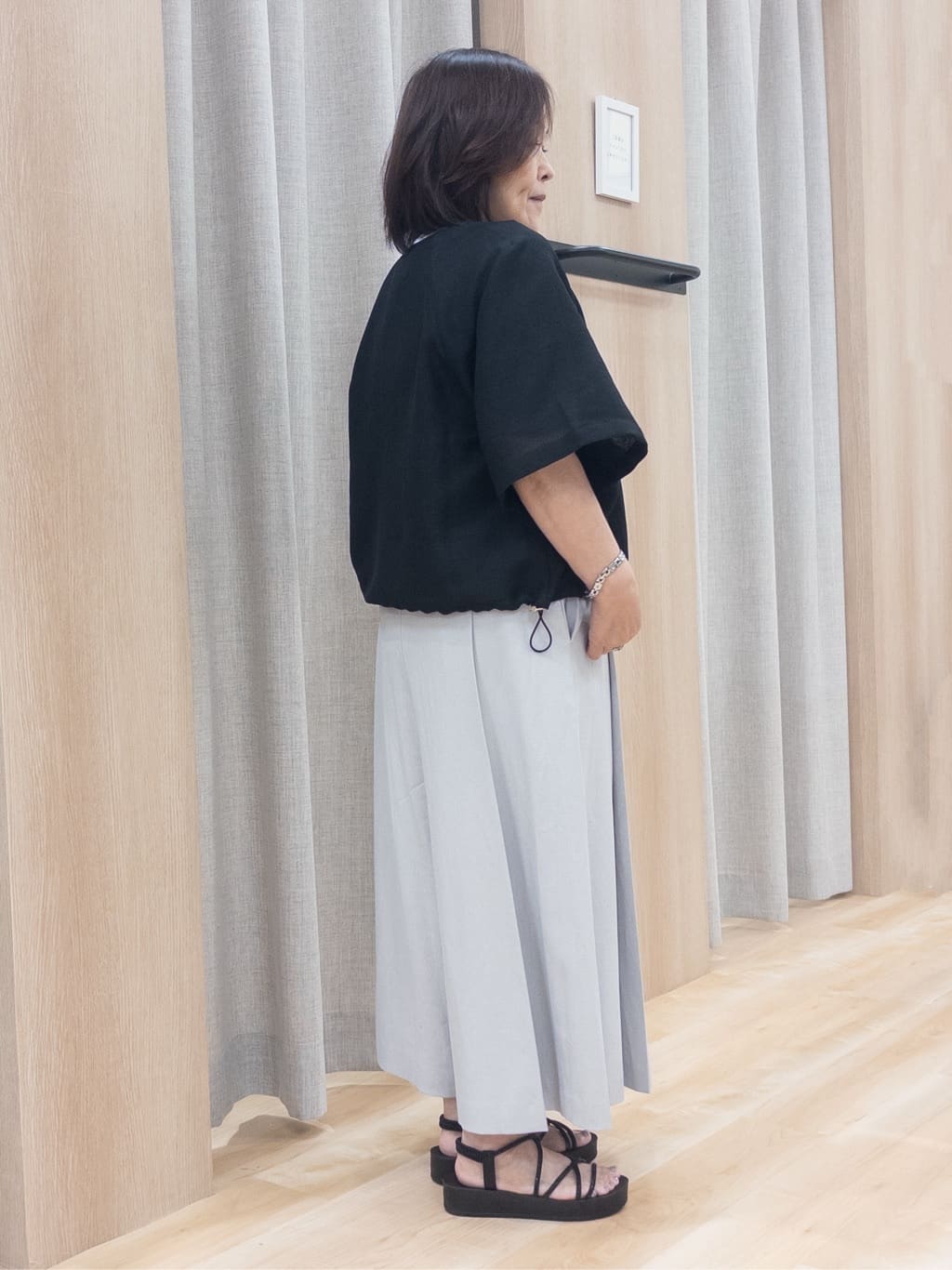 ゆみさんの「grove｜ひんやり多機能・やわらかドライタッチ五分袖プルオーバー」を使ったコーディネート