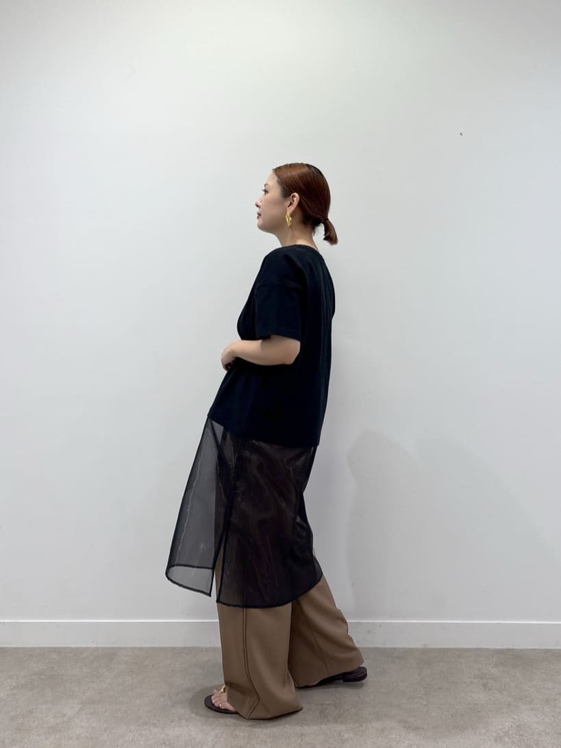 ayanoさんの「INDIVI｜シアードッキングTシャツ」を使ったコーディネート