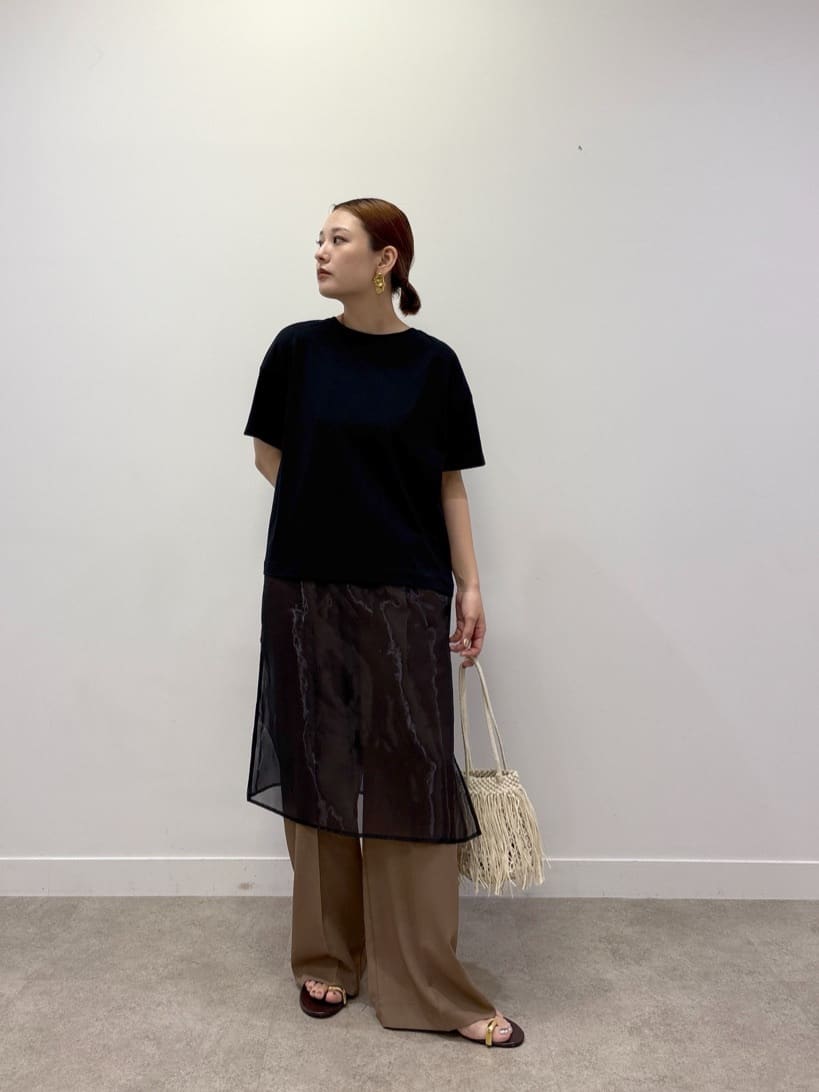 ayanoさんの「INDIVI｜シアードッキングTシャツ」を使ったコーディネート