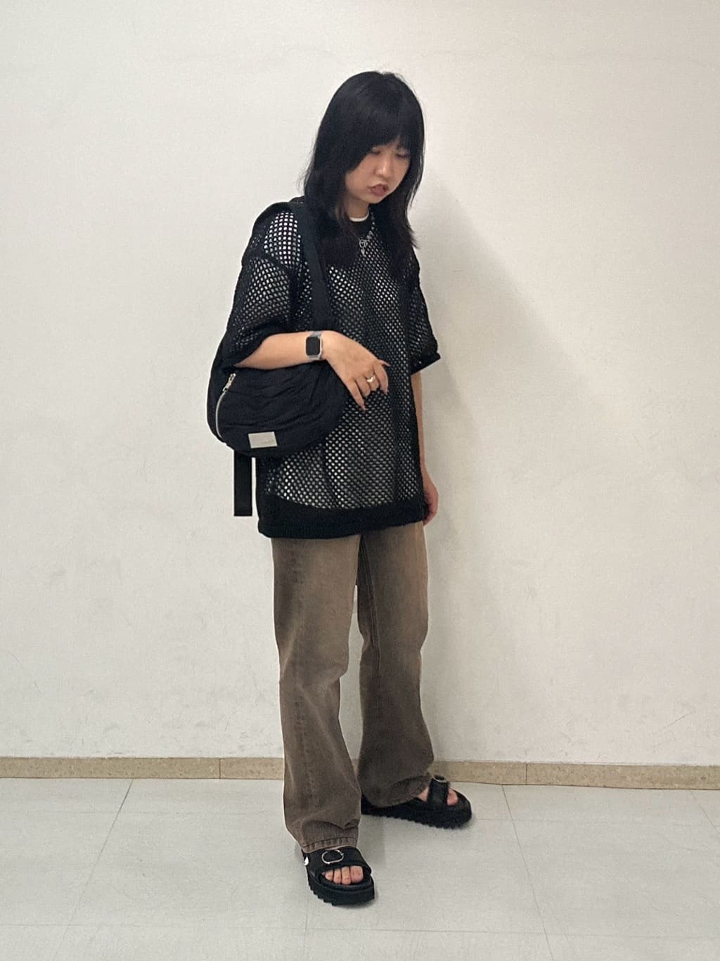 MANAさんの「tk.TAKEO KIKUCHI｜サマーメッシュアンサンブル」を使ったコーディネート