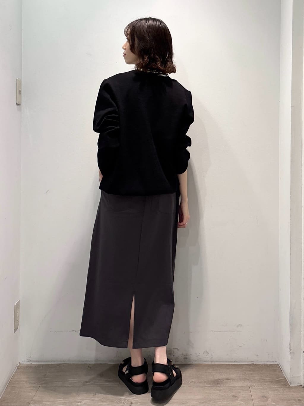 ぶまりんさんの「OPAQUE.CLIP｜イージーナロースカート／セットアップ対応【UVケア／接触冷感／洗濯機洗い可】」を使ったコーディネート