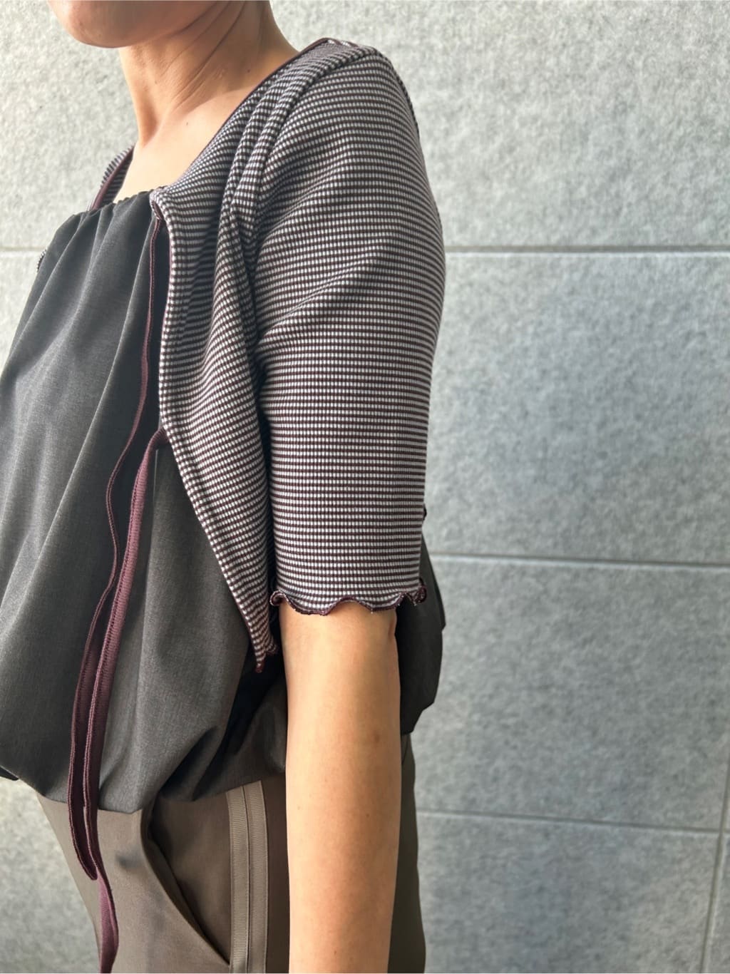 yukoさんの「CODE A｜line zip trousers」を使ったコーディネート