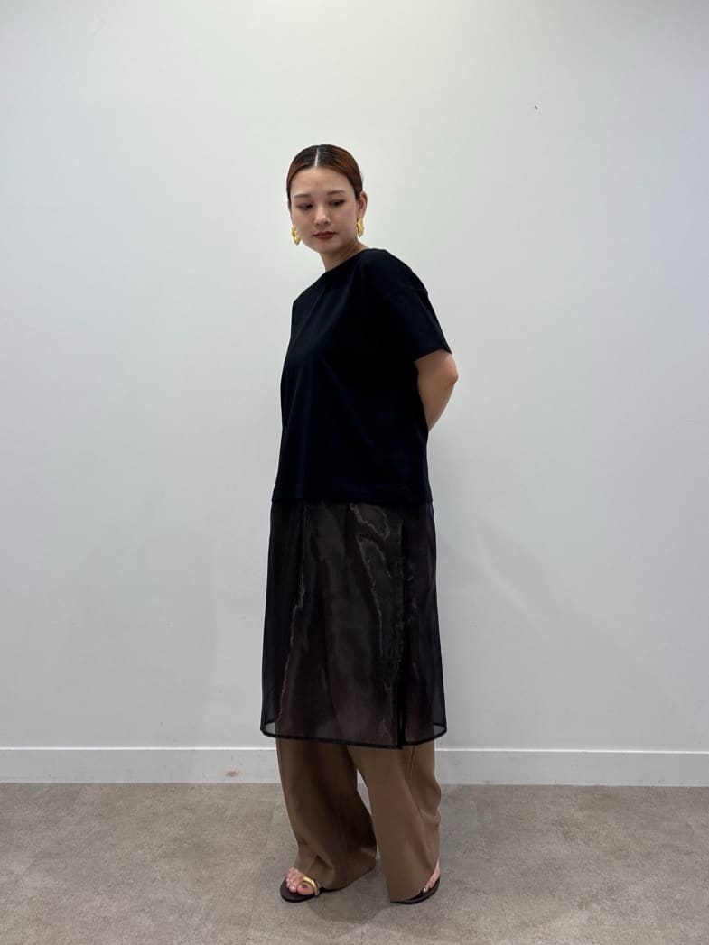 ayanoさんの「INDIVI｜シアードッキングTシャツ」を使ったコーディネート