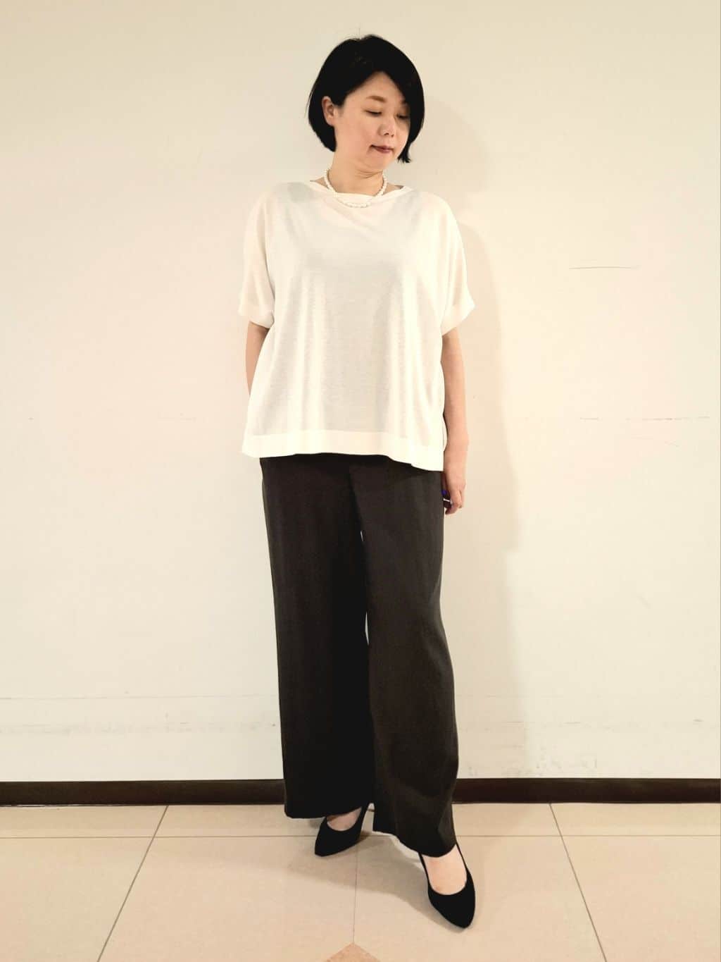 ねぎさんの「UNTITLED｜【セレモニー】淡水パールショートネック」を使ったコーディネート