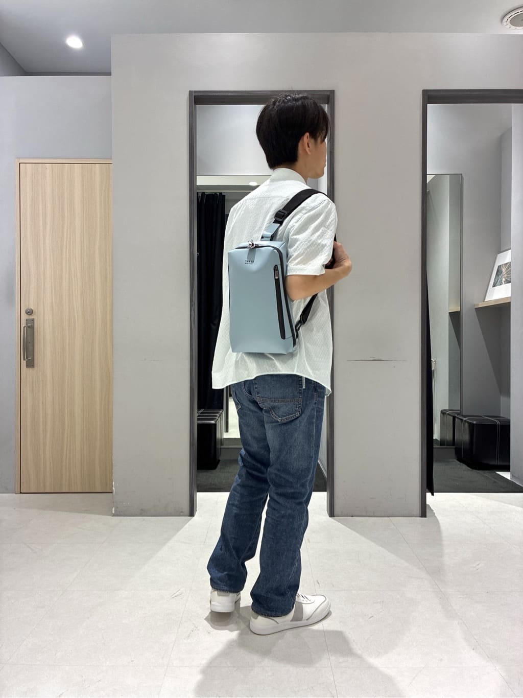 わいずみさんの「TAKEO KIKUCHI｜【抗菌防臭／5サイズ展開】ハイゲージポンチ Tシャツ」を使ったコーディネート