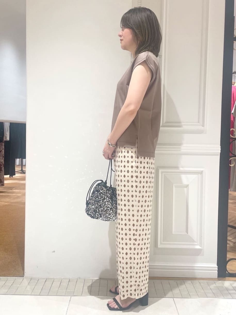 makiさんの「DRESSTERIOR｜スパンコール2WAY巾着バッグ」を使ったコーディネート