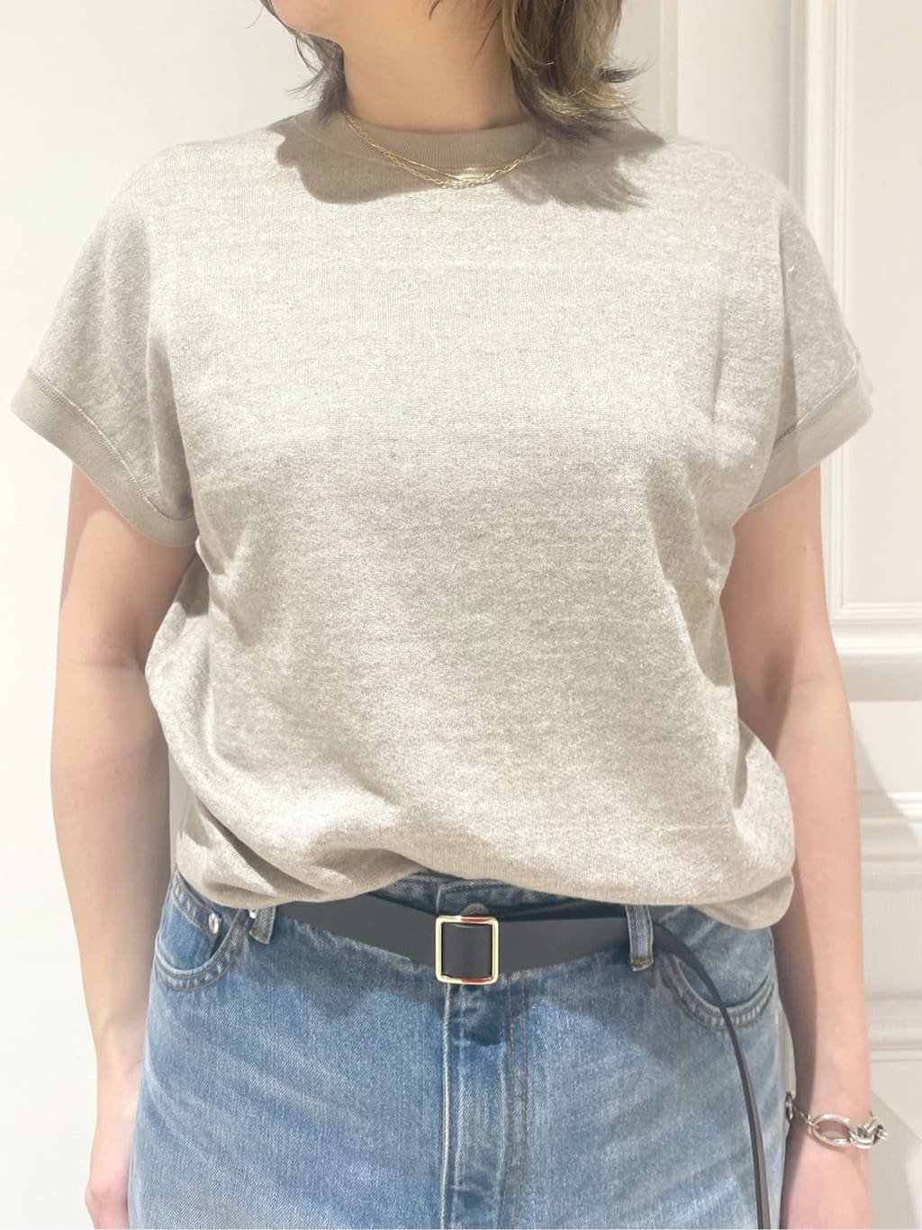 makiさんの「DRESSTERIOR｜ヴィンテージ加工ワイドデニムパンツ」を使ったコーディネート