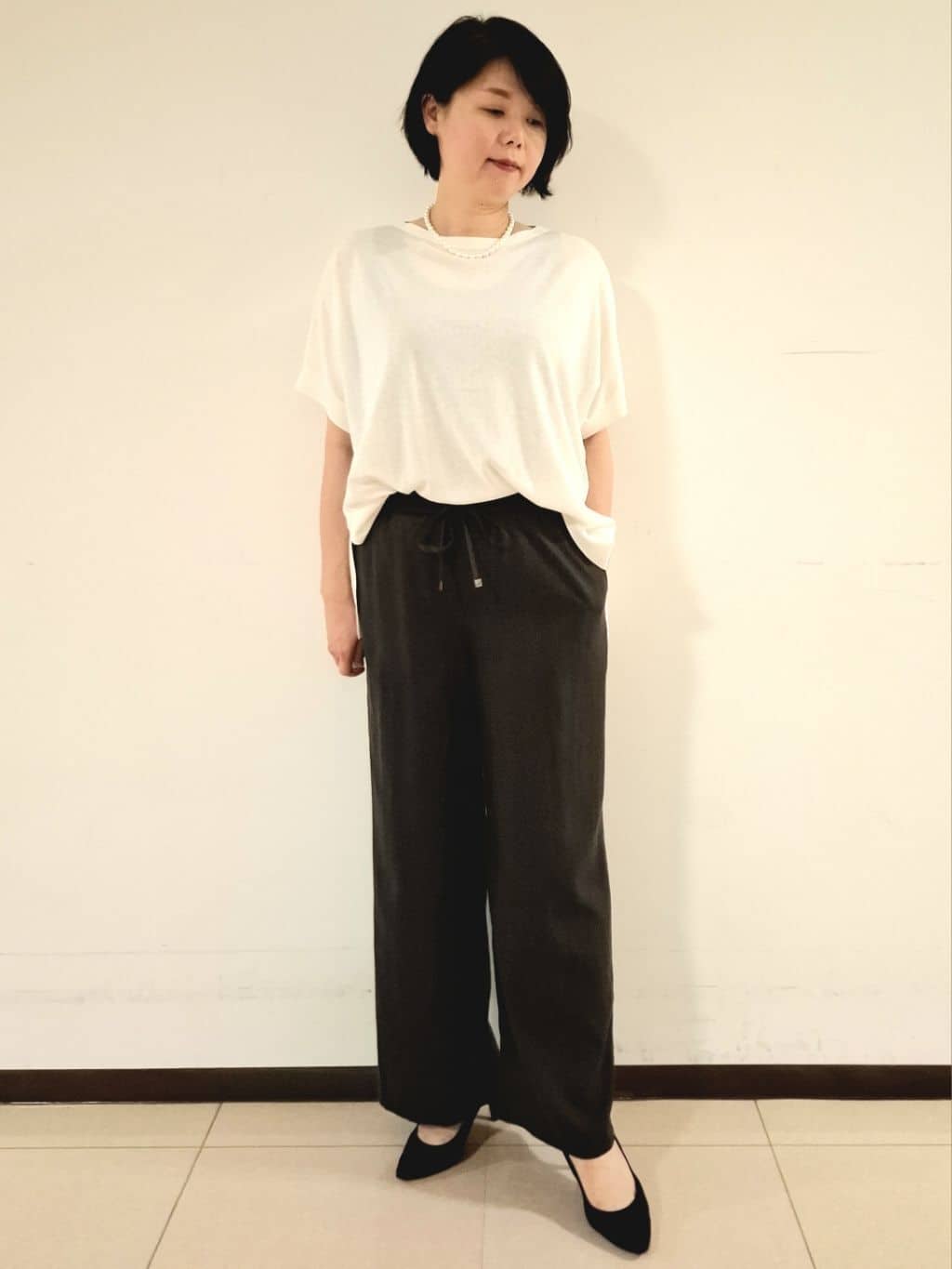 ねぎさんの「UNTITLED｜【セレモニー】淡水パールショートネック」を使ったコーディネート