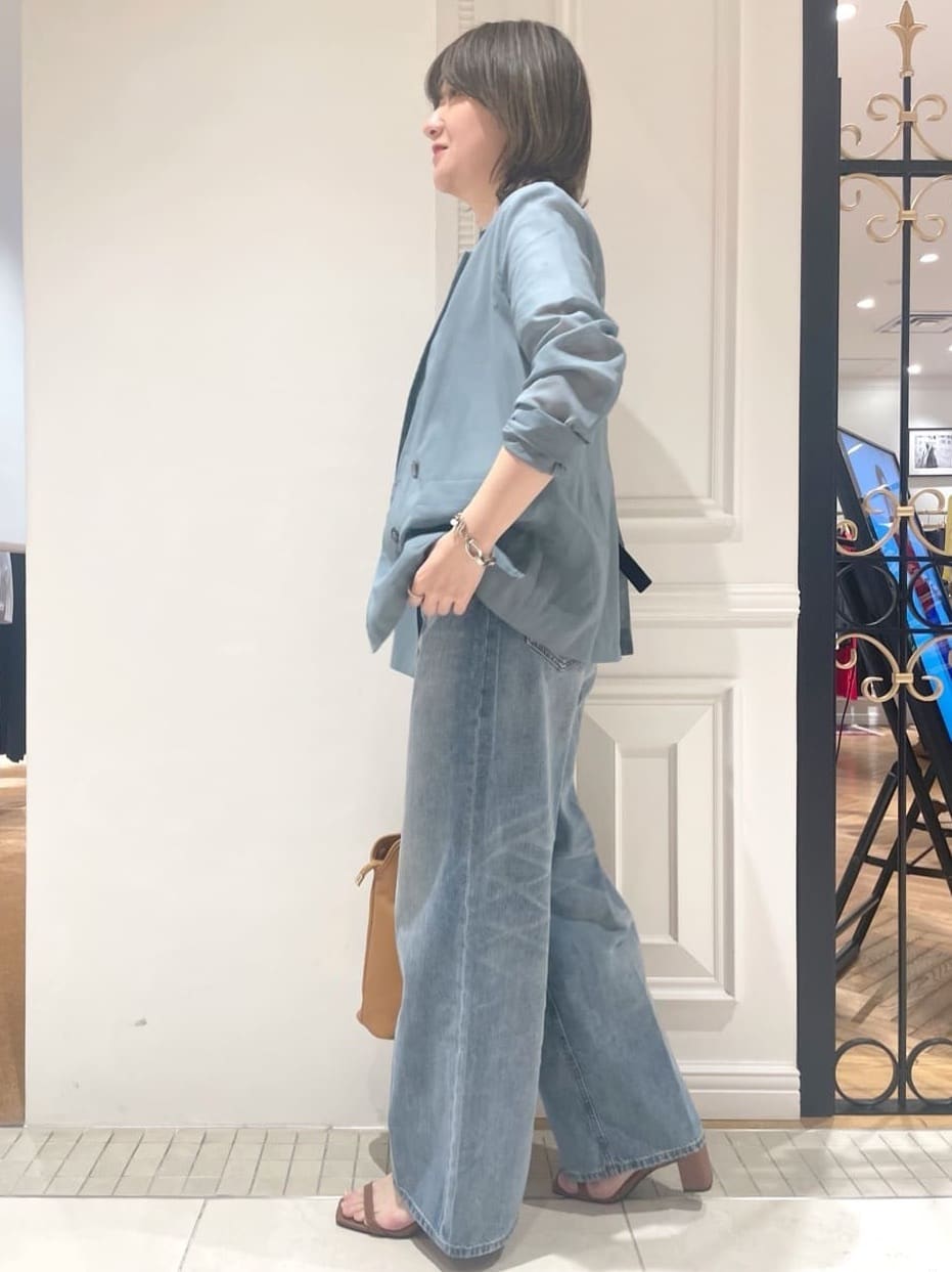 makiさんの「DRESSTERIOR｜◆【接触冷感/抗菌防臭/消臭】アイスクリアコットンTシャツ」を使ったコーディネート
