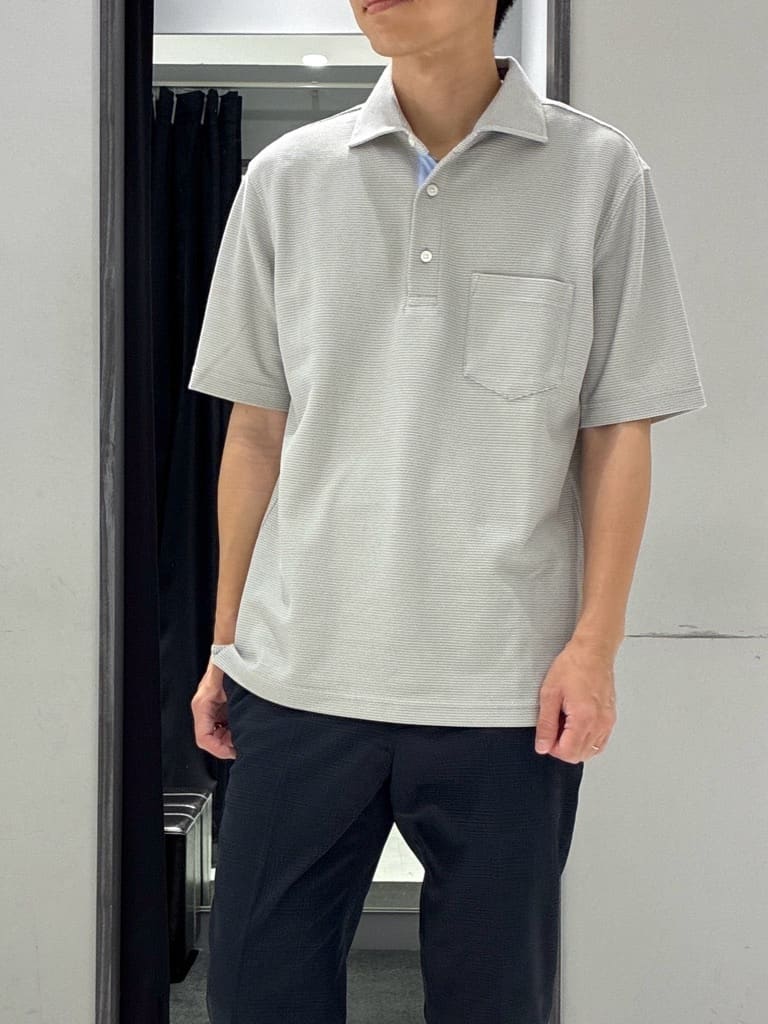 わいずみさんの「TAKEO KIKUCHI｜【抗菌防臭】COOL DOTS（R）ドビープリント ジャケット」を使ったコーディネート