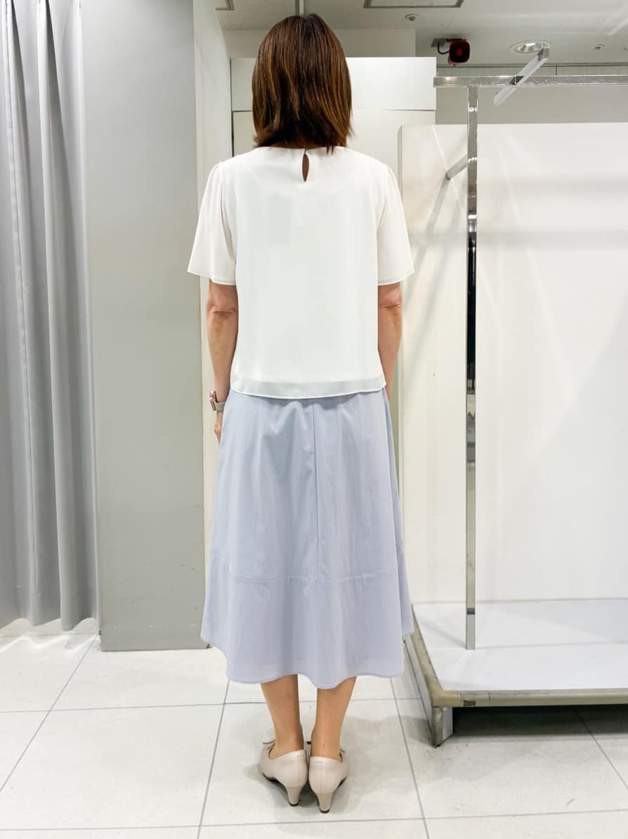 たみちゃんさんの「Reflect｜◆【UVカット／接触冷感／マシンウォッシュ可能】タックデザインブラウス」を使ったコーディネート