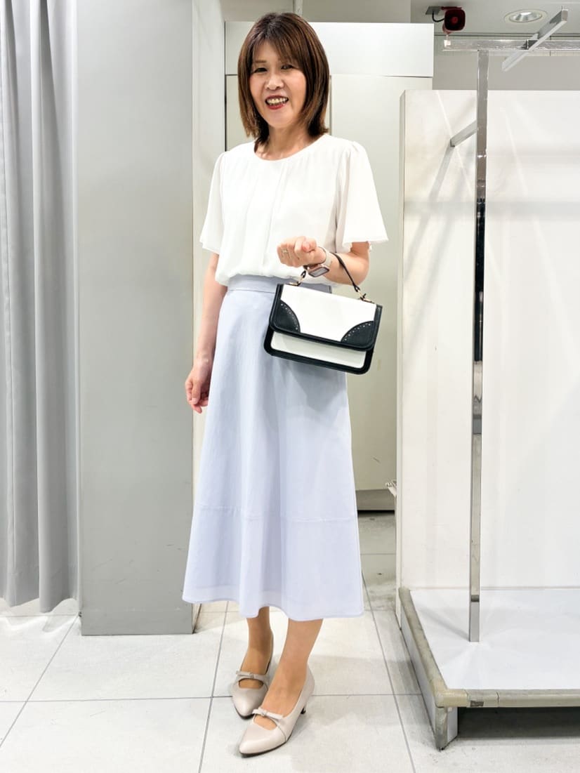 たみちゃんさんの「Reflect｜◆【UVカット／接触冷感／マシンウォッシュ可能】タックデザインブラウス」を使ったコーディネート