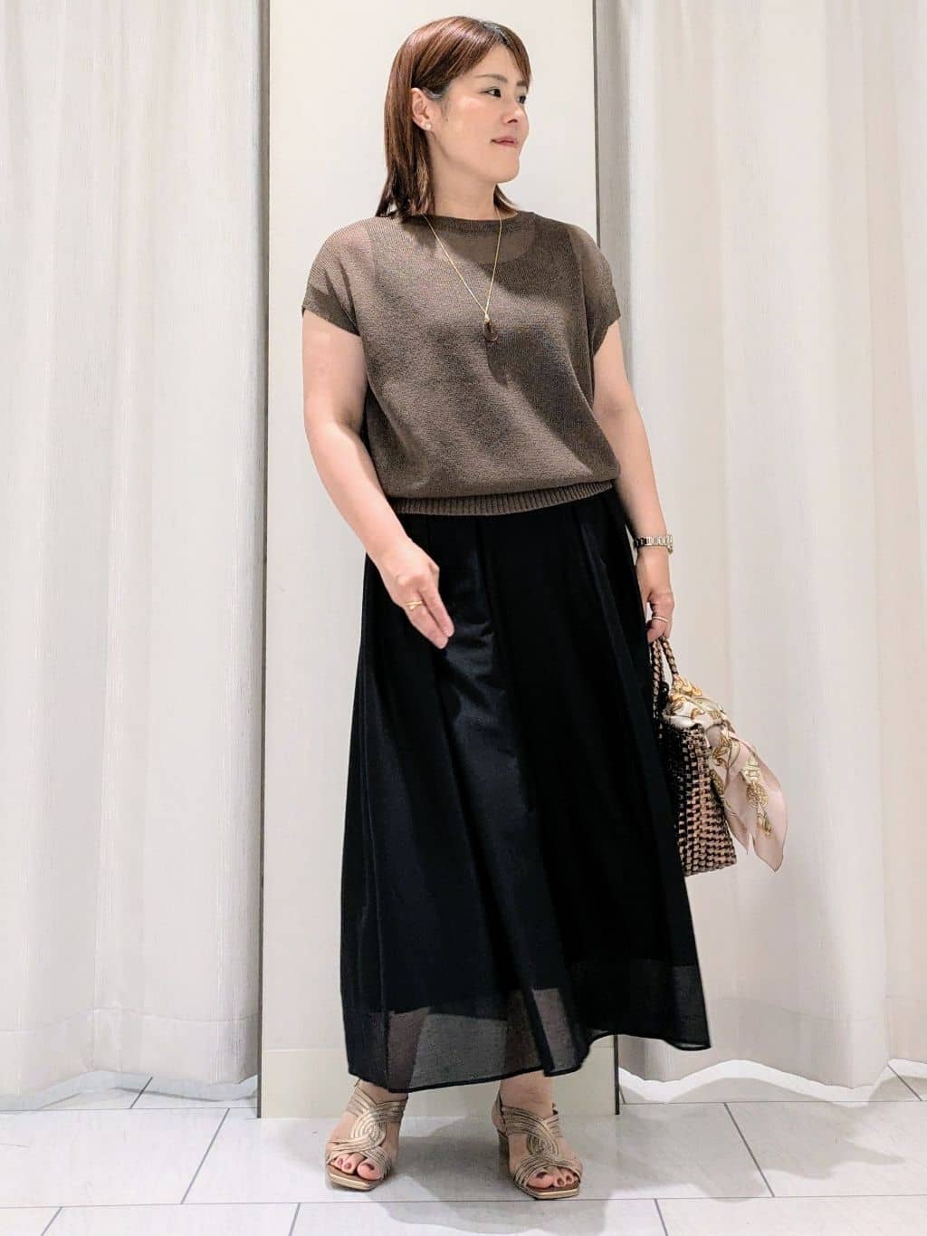 Onumaさんの「UNTITLED｜リーベルラメベア天竺プルオーバファブリック」を使ったコーディネート