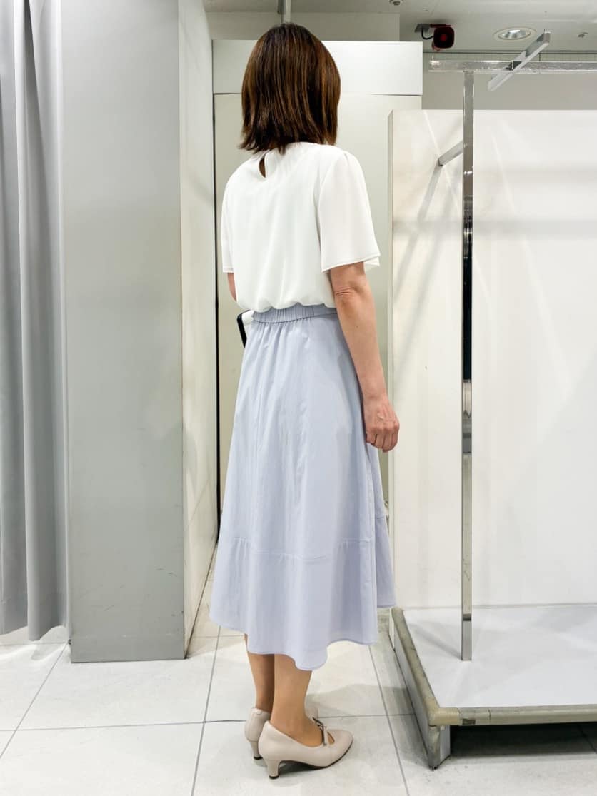 たみちゃんさんの「Reflect｜◆【UVカット／接触冷感／マシンウォッシュ可能】タックデザインブラウス」を使ったコーディネート