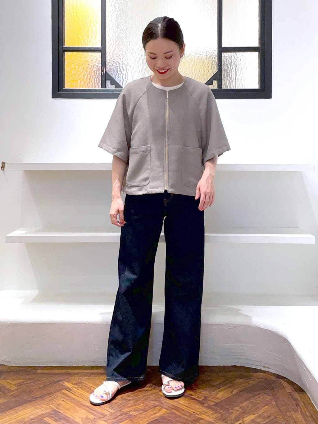 あんりさんの「grove｜【Lee&times;grove別注】WIDE DENIM PANTS」を使ったコーディネート