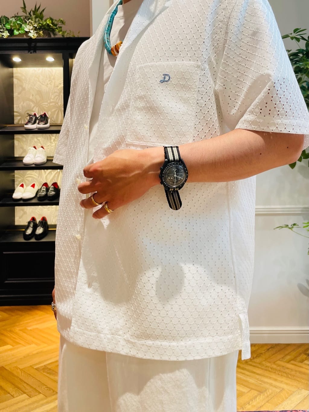 鶴田大士さんの「DRESSTERIOR｜◆プエルトリコシャツ」を使ったコーディネート
