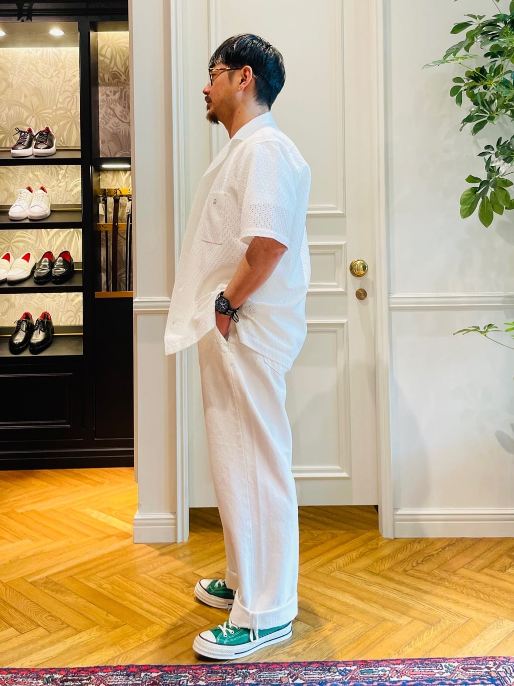 鶴田大士さんの「DRESSTERIOR｜◆プエルトリコシャツ」を使ったコーディネート
