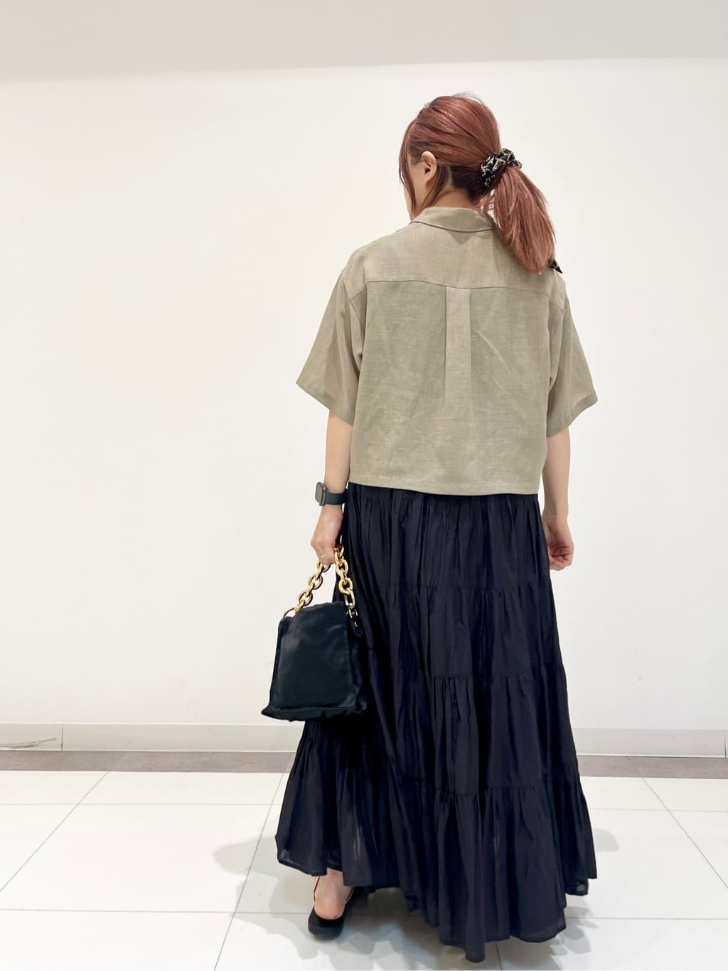 Reecoさんの「DRESSTERIOR｜◆洗える/コットンボイルティアードスカート」を使ったコーディネート